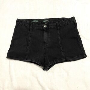 Wild Fable Black‎ Denim Mid Waist Shorts Casual No Pockets Women's Size 12
